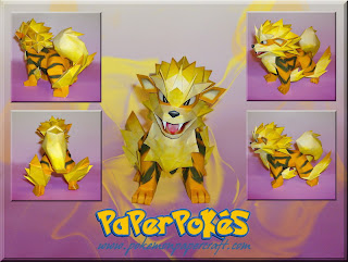 Figura Armada Papercraft Arcanine 3D