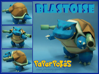 Figura Armada Papercraft Blastoise 3D