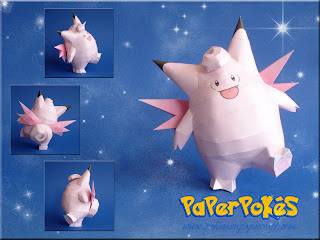 Figura Armada Papercraft Clefable 3D