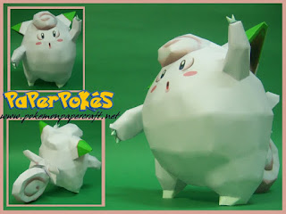Figura Armada Papercraft Clefairy 3D