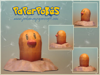 Figura Armada Papercraft Diglett 3D