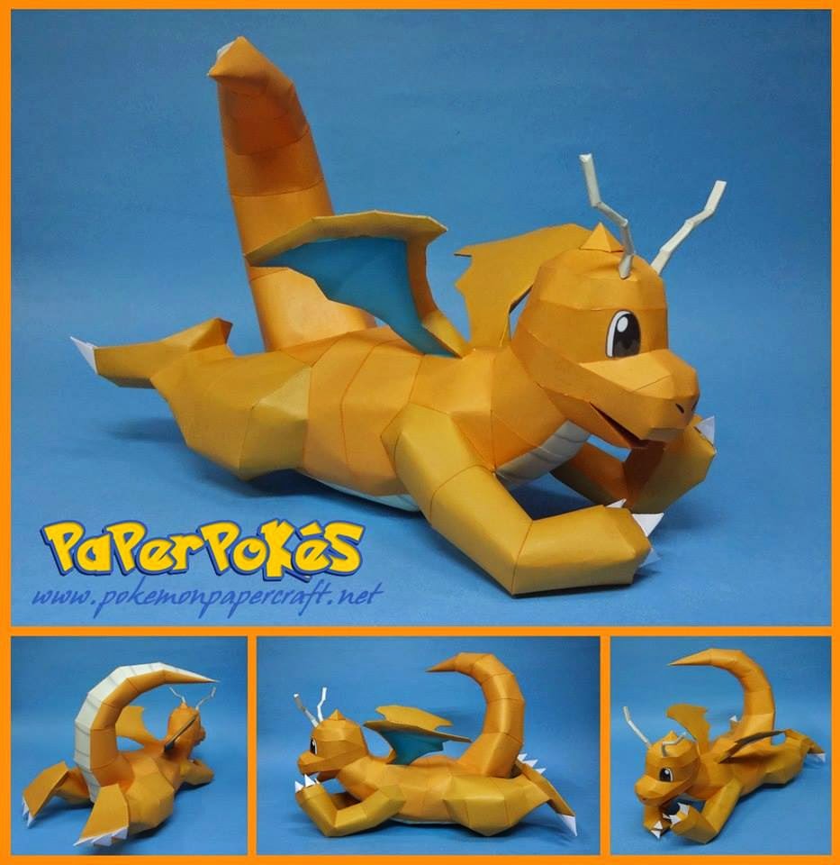 Figura Armada Papercraft Dragonite 3D