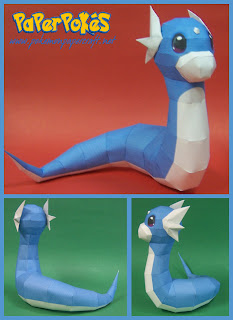 Figura Armada Papercraft Dratini 3D