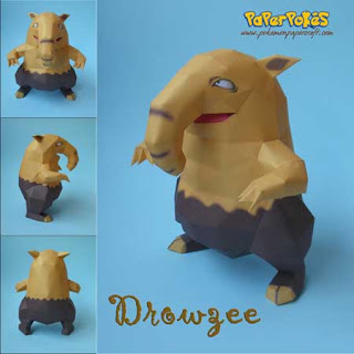 Figura Armada Papercraft Drowzee 3D