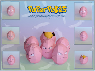 Figura Armada Papercraft Exeggcute 3D