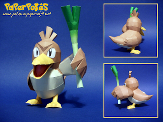 Figura Armada Papercraft Farfetch'd 3D