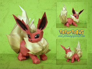 Figura Armada Papercraft Flareon 3D
