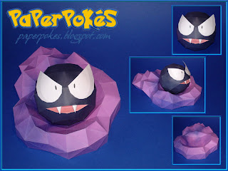 Figura Armada Papercraft Gastly 3D