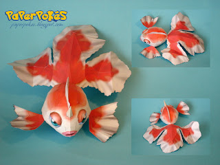 Figura Armada Papercraft Goldeen 3D