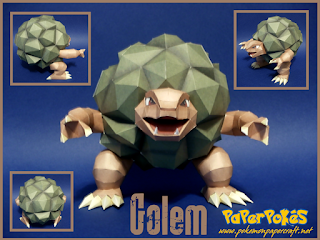 Figura Armada Papercraft Golem 3D