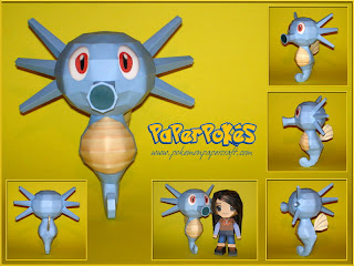 Figura Armada Papercraft Horsea 3D