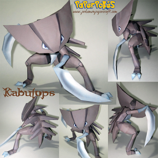 Figura Armada Papercraft Kabutops 3D