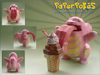 Figura Armada Papercraft Lickitung 3D