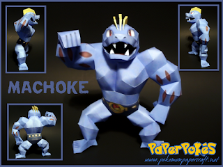 Figura Armada Papercraft Machoke 3D
