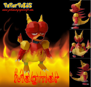 Figura Armada Papercraft Magmar 3D