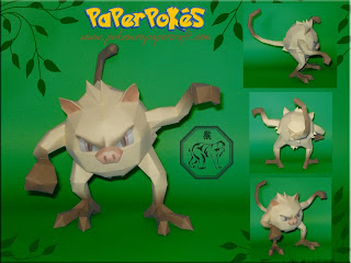 Figura Armada Papercraft Mankey 3D