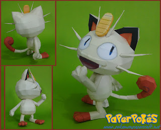 Figura Armada Papercraft Meowth 3D