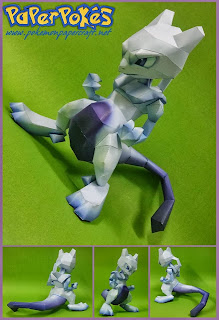 Figura Armada Papercraft Mewtwo 3D