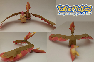 Figura Armada Papercraft Moltres 3D