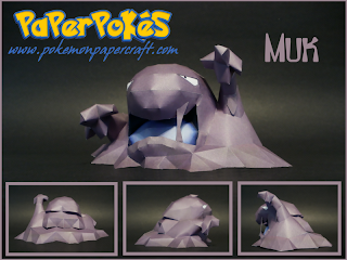 Figura Armada Papercraft Muk 3D