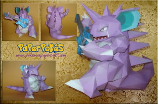 Figura Armada Papercraft Nidoking 3D