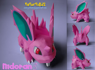 Figura Armada Papercraft Nidoran 3D
