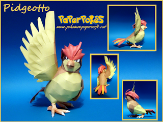 Figura Armada Papercraft Pidgeotto 3D