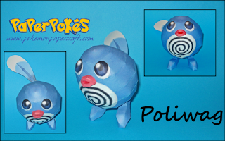 Figura Armada Papercraft Poliwag 3D