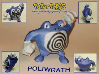 Figura Armada Papercraft Poliwrath 3D