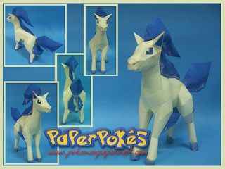 Figura Armada Papercraft Ponyta 3D