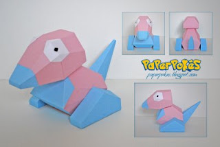 Figura Armada Papercraft Porygon 3D