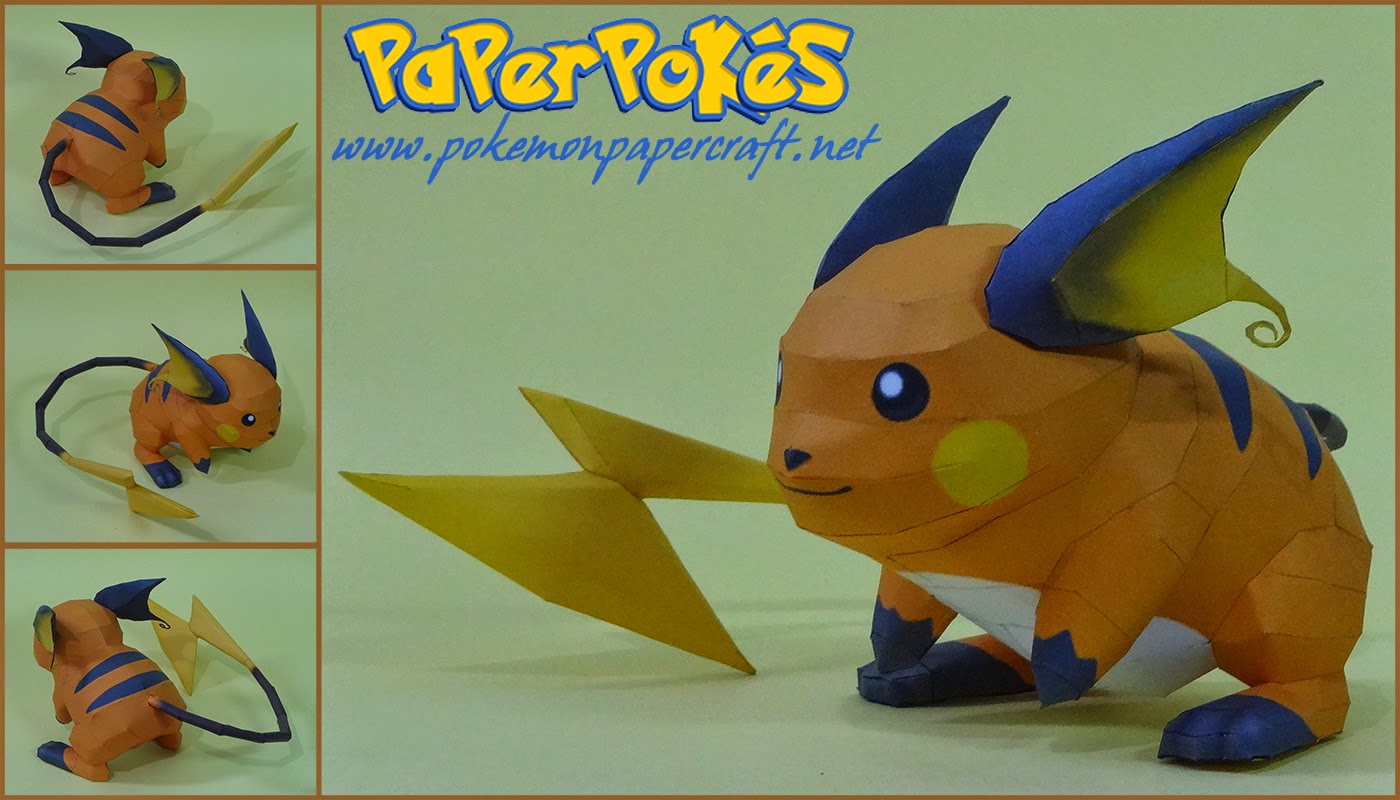 Figura Armada Papercraft Raichu 3D