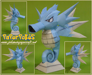 Figura Armada Papercraft Seadra 3D