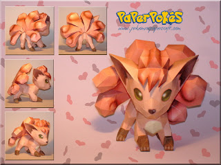 Figura Armada Papercraft Vulpix 3D