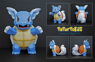 Figura Armada Papercraft Wartortle 3D