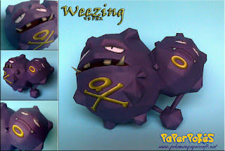 Figura Armada Papercraft Weezing 3D