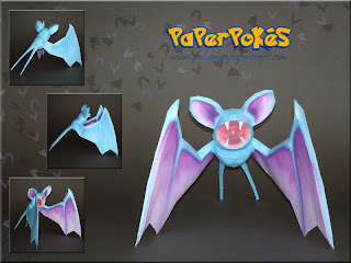 Figura Armada Papercraft Zubat 3D