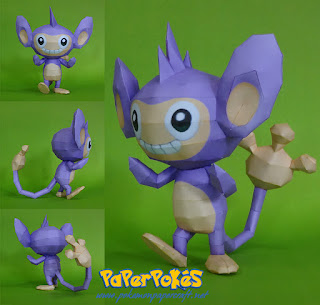 Figura Armada Papercraft Aipom 3D