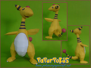 Figura Armada Papercraft Ampharos 3D