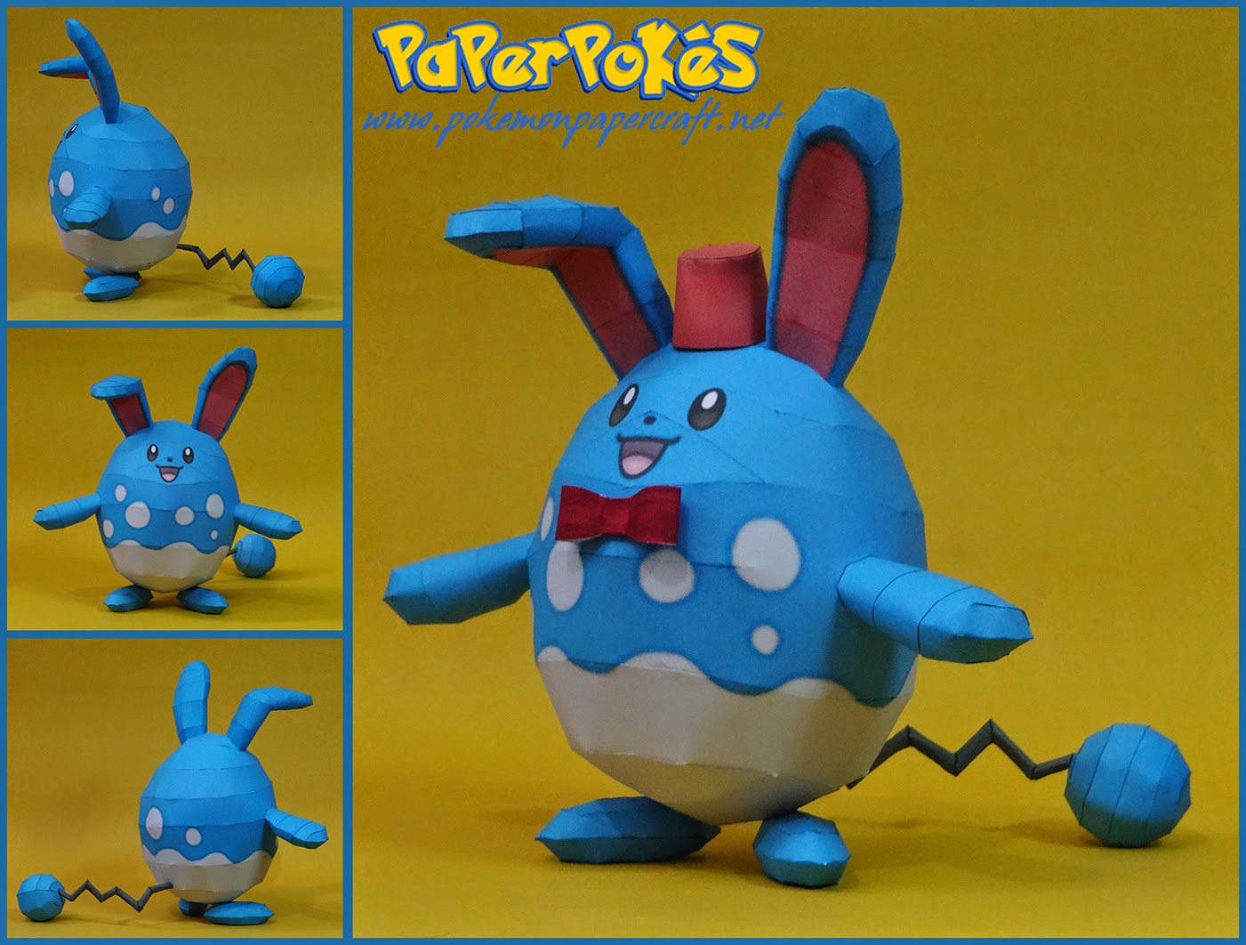 Figura Armada Papercraft Azumarill 3D