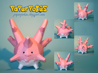 Figura Armada Papercraft Corsola 3D