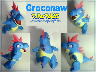 Figura Armada Papercraft Croconaw 3D