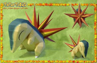Figura Armada Papercraft Cyndaquil 3D