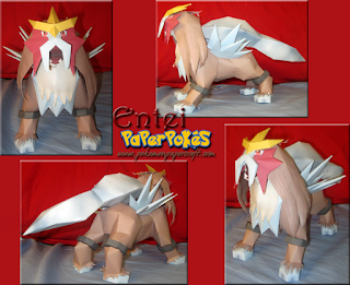 Figura Armada Papercraft Entei 3D