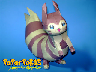 Figura Armada Papercraft Furret 3D
