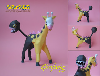 Figura Armada Papercraft Girafarig 3D