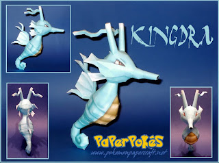 Figura Armada Papercraft Kingdra 3D