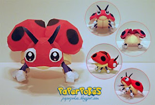 Figura Armada Papercraft Ledyba 3D