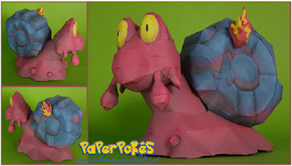Figura Armada Papercraft Magcargo 3D