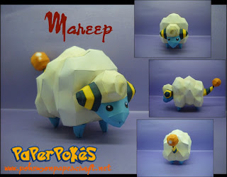 Figura Armada Papercraft Mareep 3D